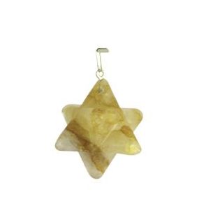 Citrino Colgante Merkabas 2.5cm